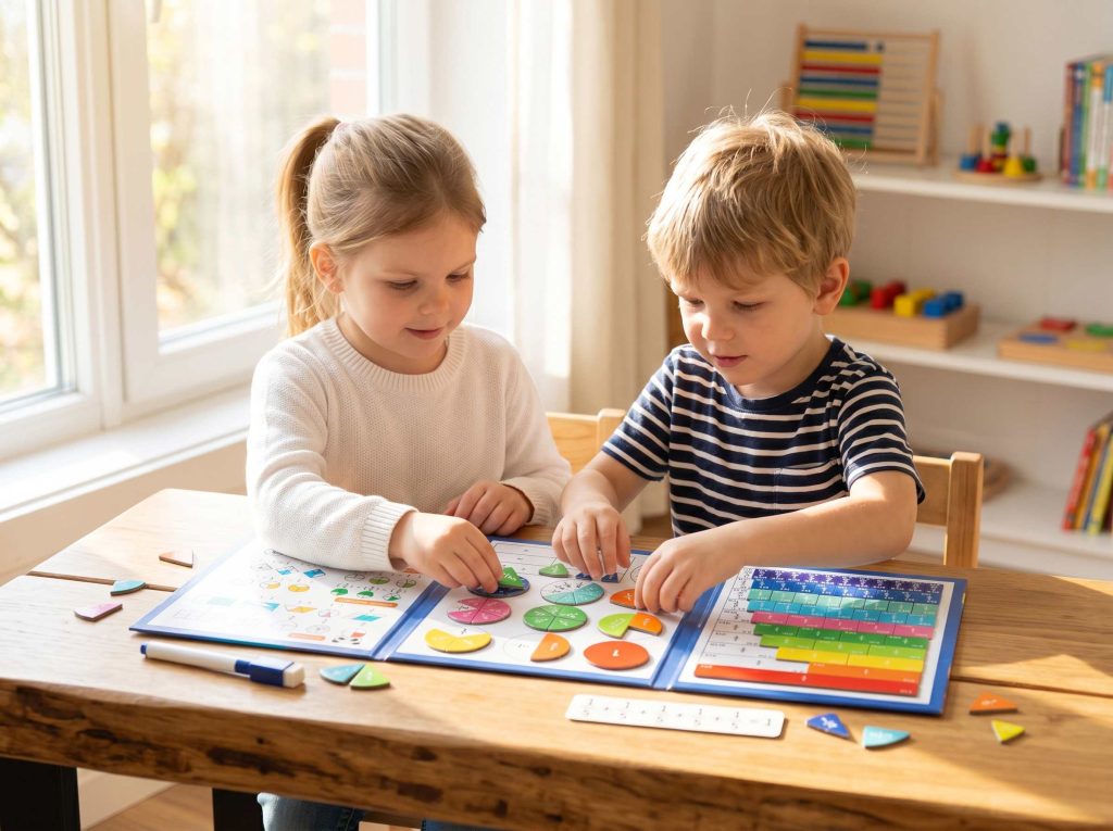 Vindstier Magnetic Fraction Teaching Aids used by preschool teacher in classroom