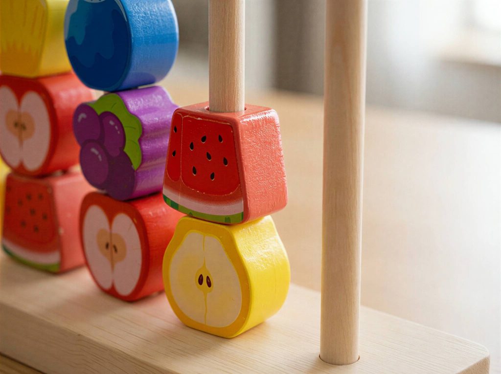 fruit sorting stacking toy