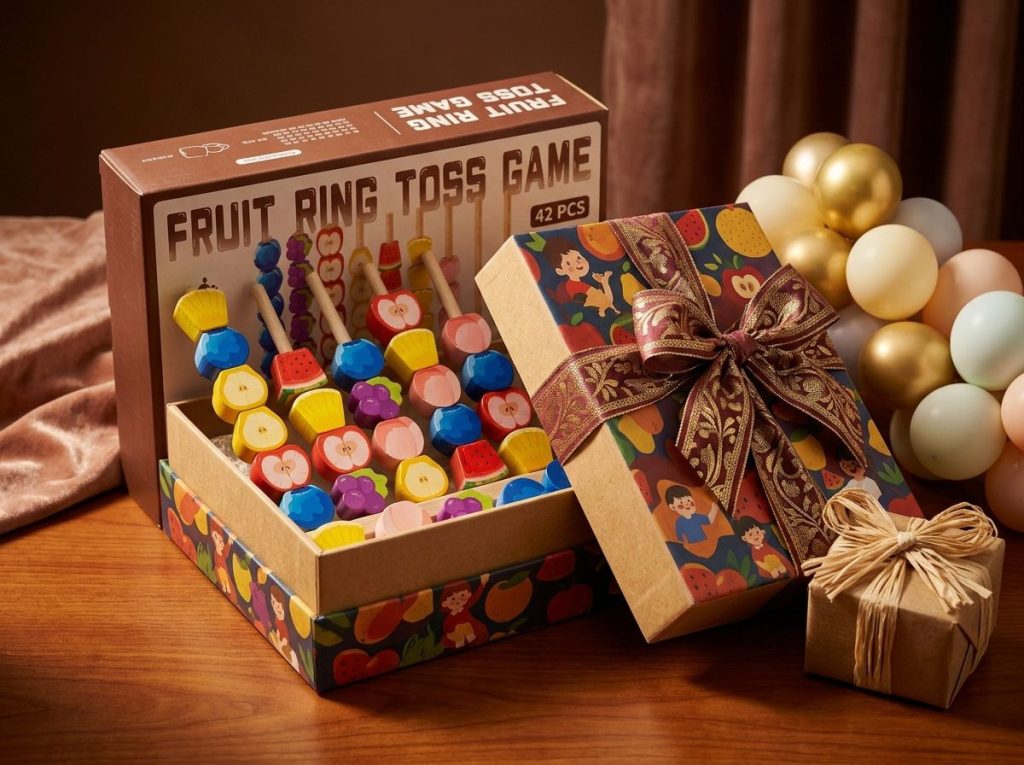 wooden fruit sorting stacking toy-vindstier