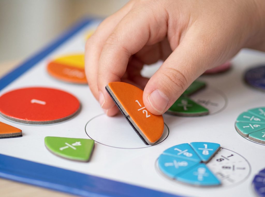 Vindstier Magnetic Fraction Teaching Aids used by preschool teacher in classroom
