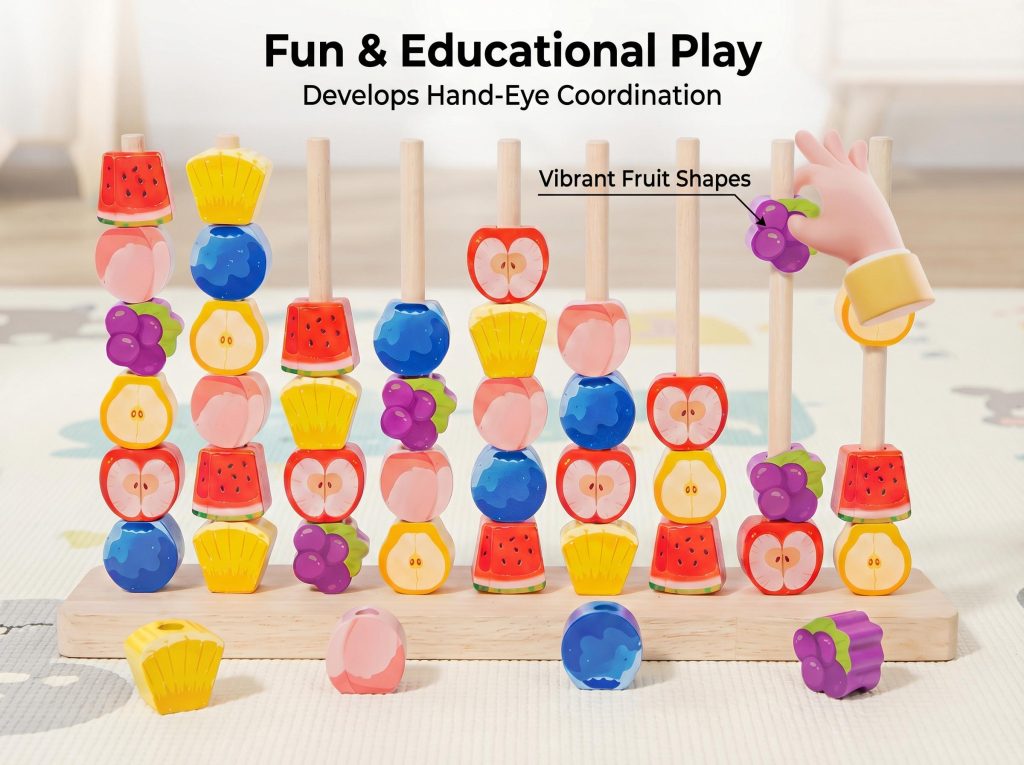 vindstier fruit sorting stacking toy