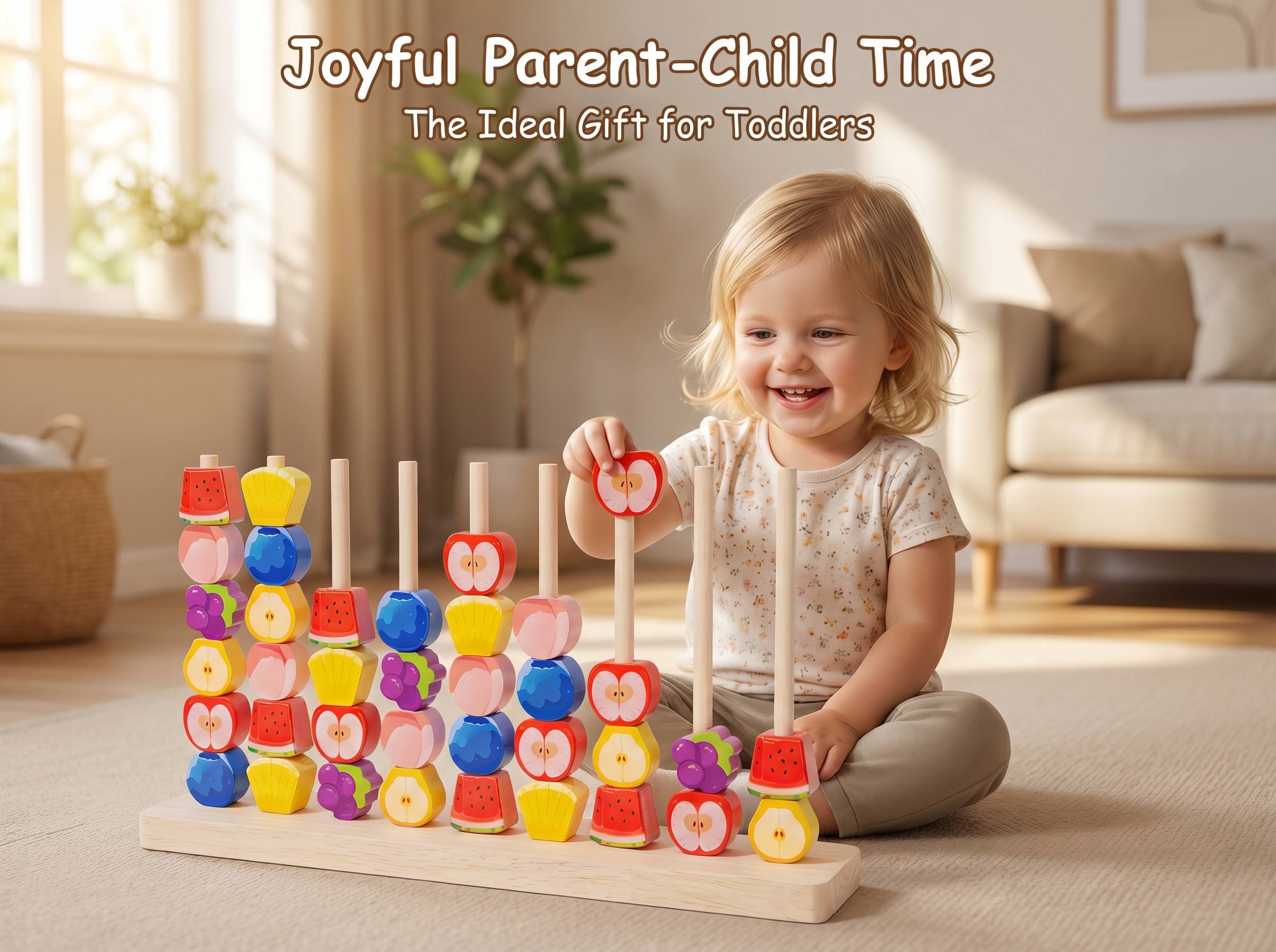 You are currently viewing The Best Fruit Sorting Stacking Toy for Toddlers – Learn Colors, Logic & Fine Motor Skills