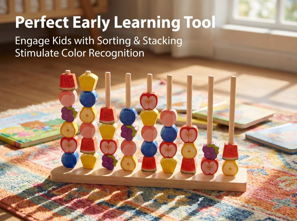 vindstier fruit sorting stacking toy