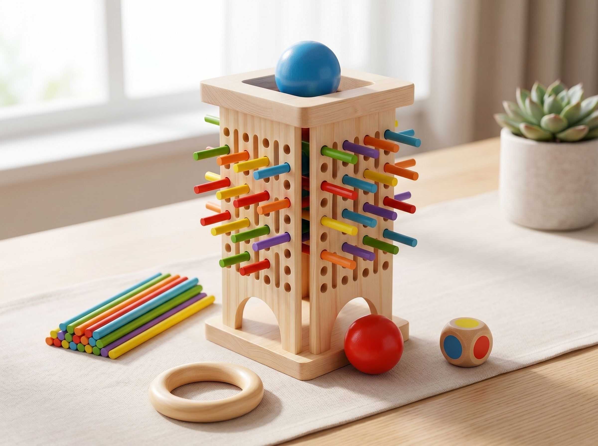 You are currently viewing Sensory & Logical Training: Why Toddlers Need Wooden Falling Ball Game