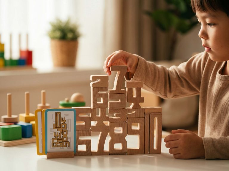 wooden number blocks: how to use them for homeschool math lessons-vindstier