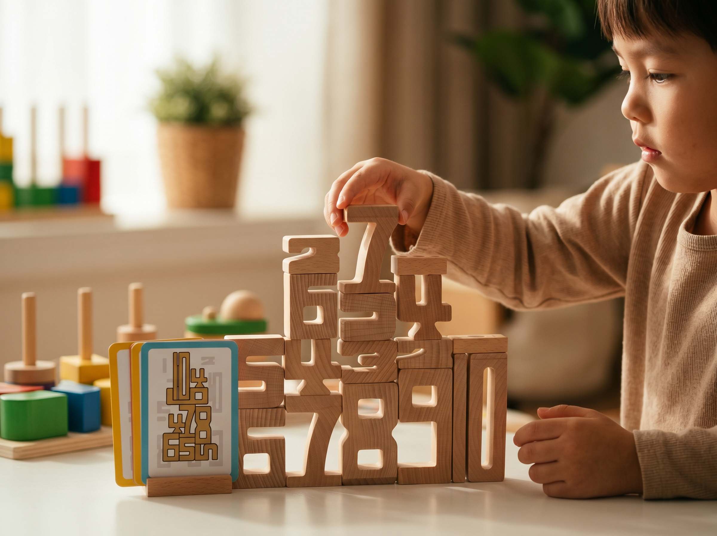 You are currently viewing Wooden Number Blocks: How to Use Them for Homeschool Math Lessons