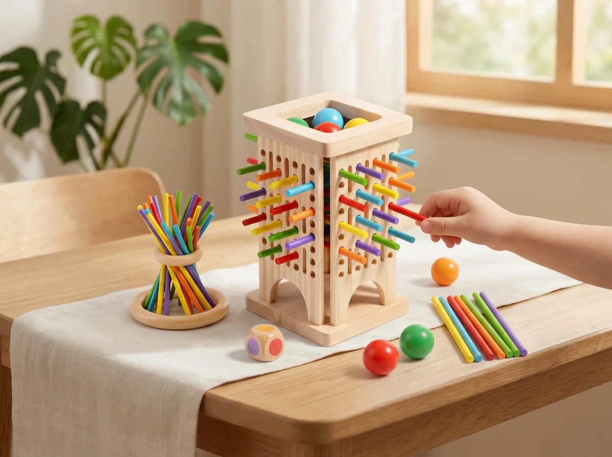 You are currently viewing Wooden Falling Ball Game for Kids: How It Builds Cause-and-Effect Thinking