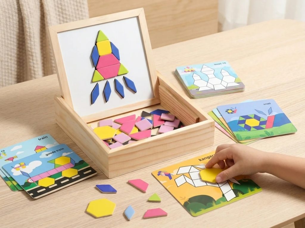 how magnetic pattern blocks set introduce geometry to young learners-vindstier