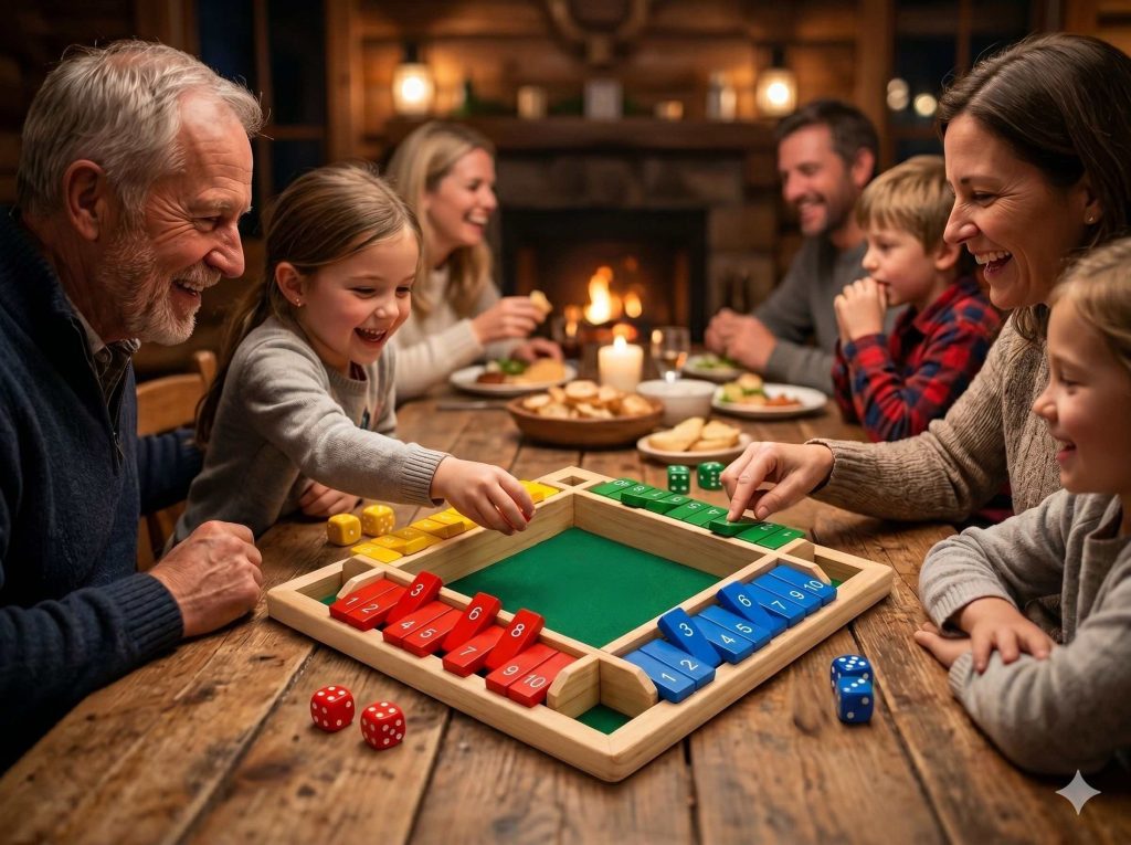 number flip dice box during family and party gatherings