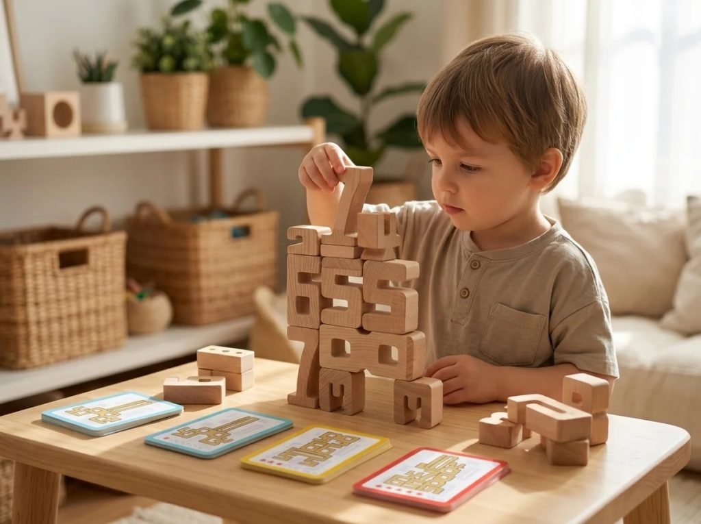wooden number blocks: how to use them for homeschool math lessons-vindstier