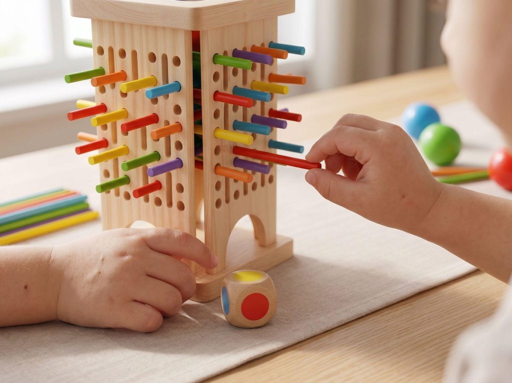 sensory & logical training: why toddlers need wooden falling ball game-vindstier
