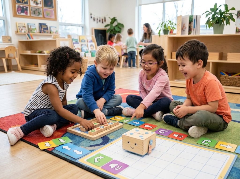 Preschool children learning sequencing and coding concepts with educational robots